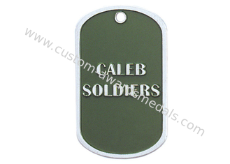 Caleb Soldiers Personalised Dog Tag Necklaces, Zinc Alloy Custom Military Dog Tags With Nickel Plating