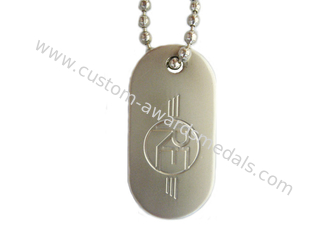 Brass Stamped Personalized Dog Tag Necklaces, Re Dog Tag With Misty Nickel And Nickel Color Ball Chain