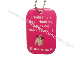 Wild Nature Custom Made Personalized Dog Tag, Stainless Steel Pet Tags With Nickel Color Ball Chain