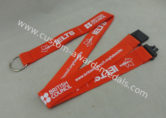 900*20 mm Silk Screen Printing Nylon Lanyards With Safety Break Away Clip