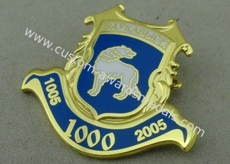 Small Safety Colorful Hard Enamel Pin , 2 mm Thickness Silver Plating