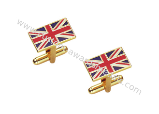 High Quality Uk Cufflink, Copper Enamel Cufflinks By Brass Stamped, Gold Plating