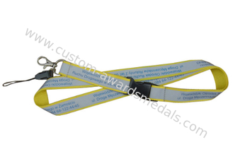 Silk Screen Printing Polyester, Nylon, Silicone, Satin Promotional Lanyards With Mobile Strap