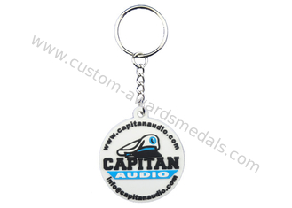Capitan Soft PVC Colorful Keychains, Custom Logo Key Chain With Silk Screen Printing
