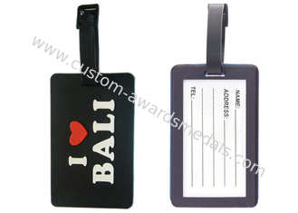 I love Bali silicon / Soft Pvc Customized Luggage Tag With Double Sided