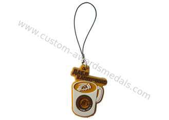 2D Soft PVC Mobile Strap, Fashion Mobile Phone Lanyard For Business Promotion