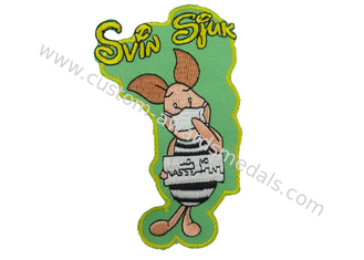 2D Svin Embroidery Patch, Customized Embroidery Patches For Garments, Toys, Handbags