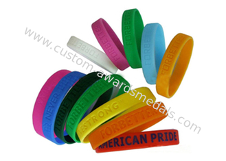 Logo Printing Promotional Gift Silicone Rubber Bracelet For Boys And Girls
