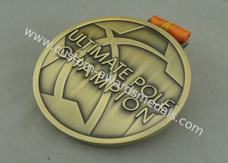 Die Casting Pole Dance Zinc Alloy Medal Award Medallions Antique Gold 100 Mm
