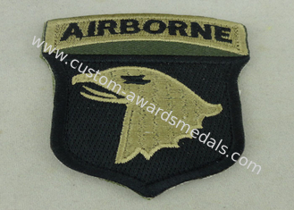 Air Borne Custom Embroidered Patch Cotton Printed Sew On Patches