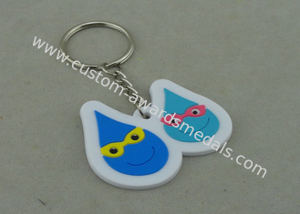 Small Blue Promotional Customized Keychains For Give Away Gifts