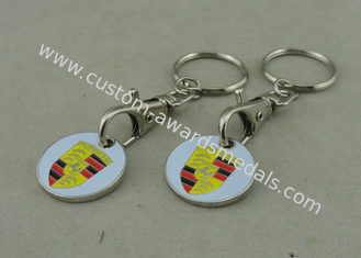 Porsche Shopping Car Trolley Coin Keyring Personalised Zinc Alloy