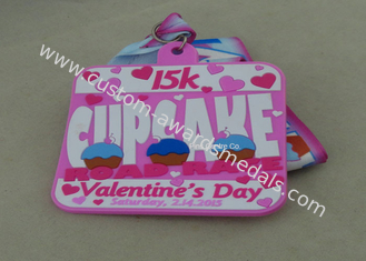 Soft PVC Marathon Medals , 2D Promotional Plastic Medals