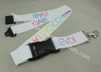 Heat Transfer Promotional Lanyards , Customized Printing Lanyard With Safety Buckle