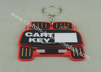 Stamping / Die Casting Rubber Key Chain , Design Your Own Custom Shaped Keychains