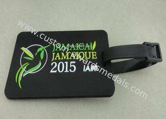 Personalized Soft PVC Luggage Tag , 2D Eco Friendly Rubber Personalized Luggage Tags