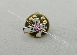 Small Military Brass Material Hard Enamel Pin , 11 mm Offset Printing For Men