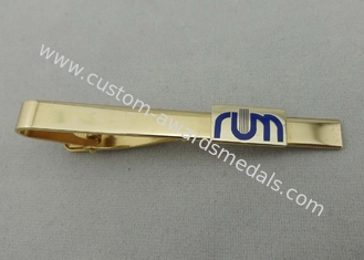 15 mm Gold Plating Personalized Tie Bar , 1 Inch Custom Copper For Mens