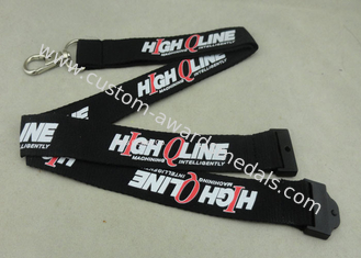 Customized Logo Neck Id Card Lanyard , Metal Hook Lanyard For Meeting name badge lanyards