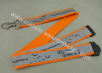 Silk Screen Printing Reflection Custom Printed Lanyards , Celebration Lanyard With Polyester Material