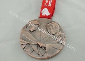 Asian Judo Kata 2013 Ribbon Medals Copper Plating Full 3d For Gift