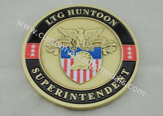 Zinc Alloy Personalized Coins Antique Gold Plating For Awards