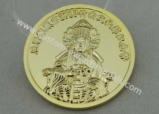 Snake Year Personalized Coins 3d Gold Plating , Gear Edge