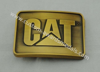 Casting Pewter Custom Made Buckles Gold Plated , Cat Belt Buckle