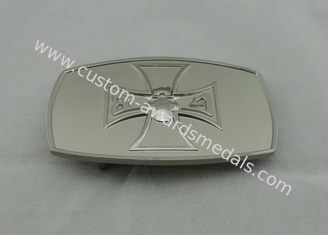 Zinc Alloy Custom Made Buckles Without Enamel , Nickel Plated For Awards