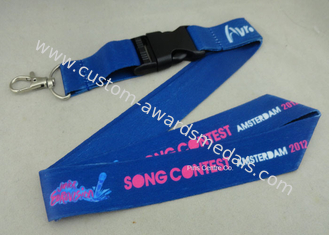 Full Color Printing Promotional Lanyards Sport Meeting Medal Ribbon / ID Neck Ribbon