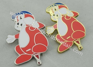 60 Jahre Red Heart Shaped Enamel Medal , Gold Sports Medals For Kids