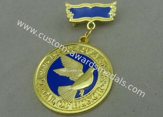 3D Brass Die Stamped Custom Awards Medals Hard Enamel 100mm * 70mm