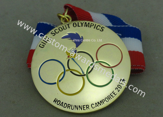 OEM Gold Plating Enamel Medals , Olympic Awards For Running Race