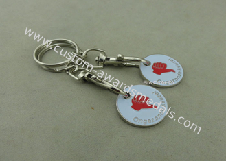 Promotional Key Chain , Die Casting Custom Enamel Token 3 - 6mm Thickness