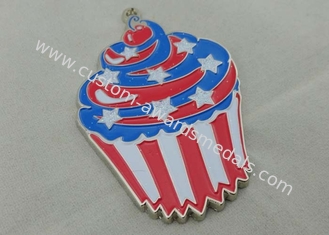 Zinc Alloy Engraving Carnival Medalby Antique Nickel Plating With Color Clown Logo