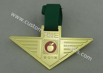Santa Barbara Ribbon Medals Silver Plating For Company Gift