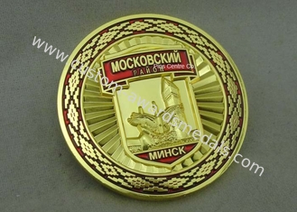 Zinc Alloy Metal 3D Coin Gold Military Challenge Coin , Soft Enamel Souvenir Coin