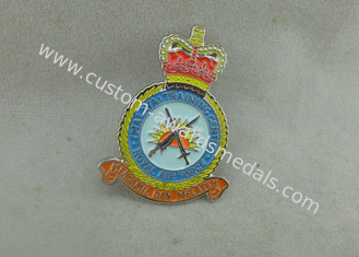 Zinc Alloy Transparent Soft Enamel Pin , Military Honor Royal Air Force Pin Badges