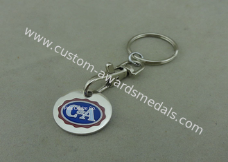 Die Struck Customized Enamel Trolley Token Keyring For Ornaments