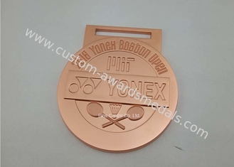 Badminton Awards Die Cast Medals , Customized Misty Plating Sport Karate Ribbon Medals