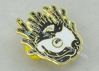Hands Shape Lapel with Zinc Alloy Imitation Hard Enamel Pin And Gold Plating