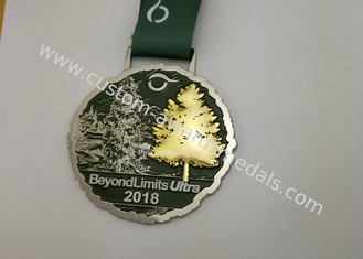 3D Double Plating Race Medals , Die Stamped Triathlons Awards Medals