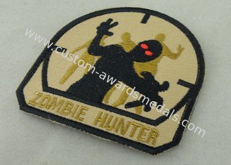 Economic Military Uniform Badges ,  Iron Glue Cotton Fabric Embroidered Patches