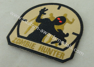 Economic Military Uniform Badges ,  Iron Glue Cotton Fabric Embroidered Patches