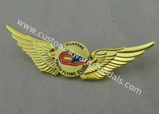 Soft Enamel Youth Flying Club Souvenir Badges With Gold Plating