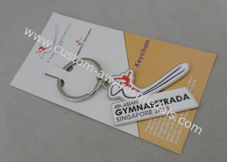 Gymnaestrada Zinc Alloy Promotional Keychain With Imitation Hard Enamel