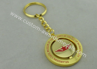 Great Patriotic War Spinning Promotional Keychain With Misty Gold L Plating