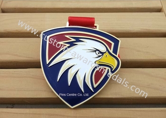 Personalized Military Die Struck Iron Soft Enamel Medal , School Medallion Awards