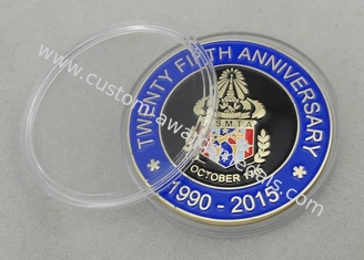 Soft Enamel Personalized Coins Zinc Alloy For Military / Souvenir