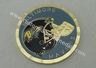 Die Stamped Soft Enamel Personalized Coins By Brass With Gold Plating